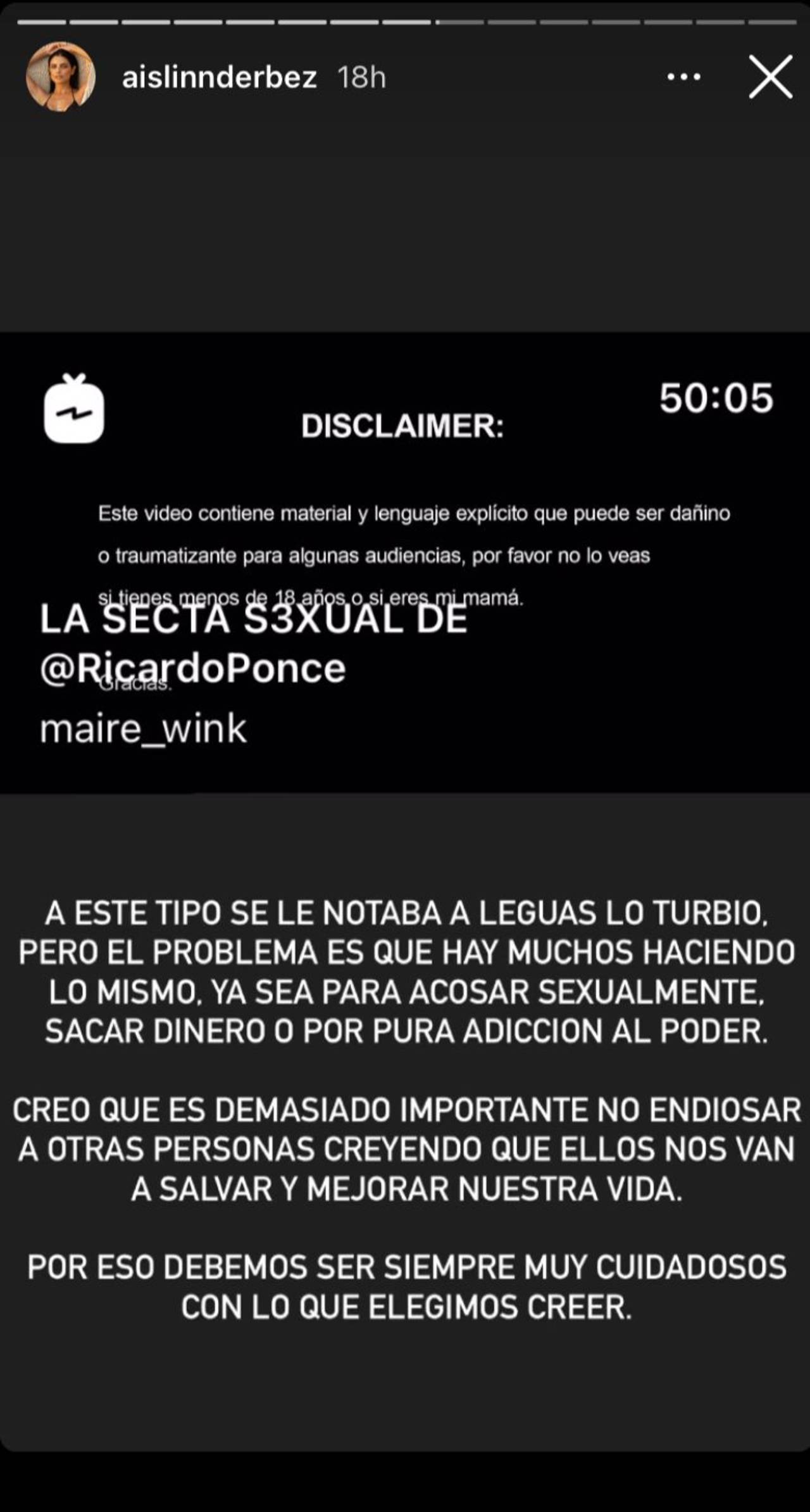 Aislinn Derbez Ricardo Ponce secta