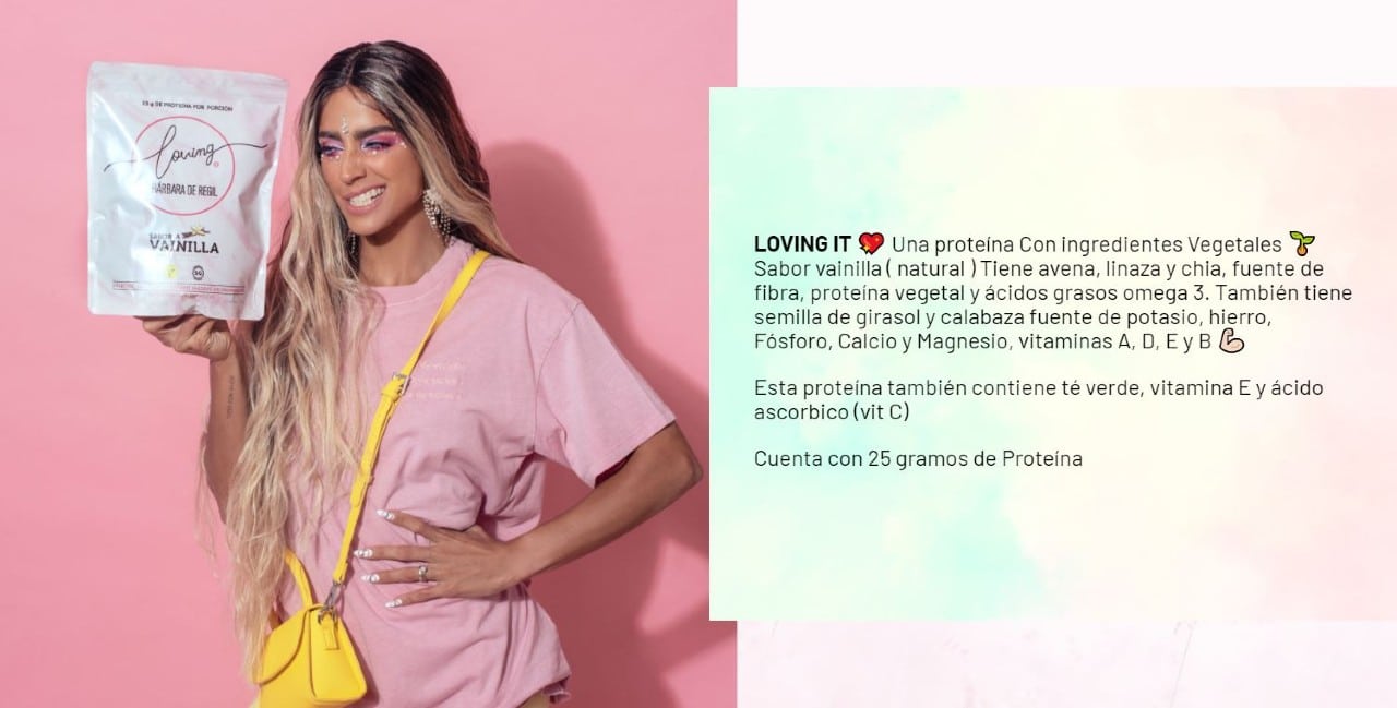 Bárbara de Regil ingredientes de su proteína