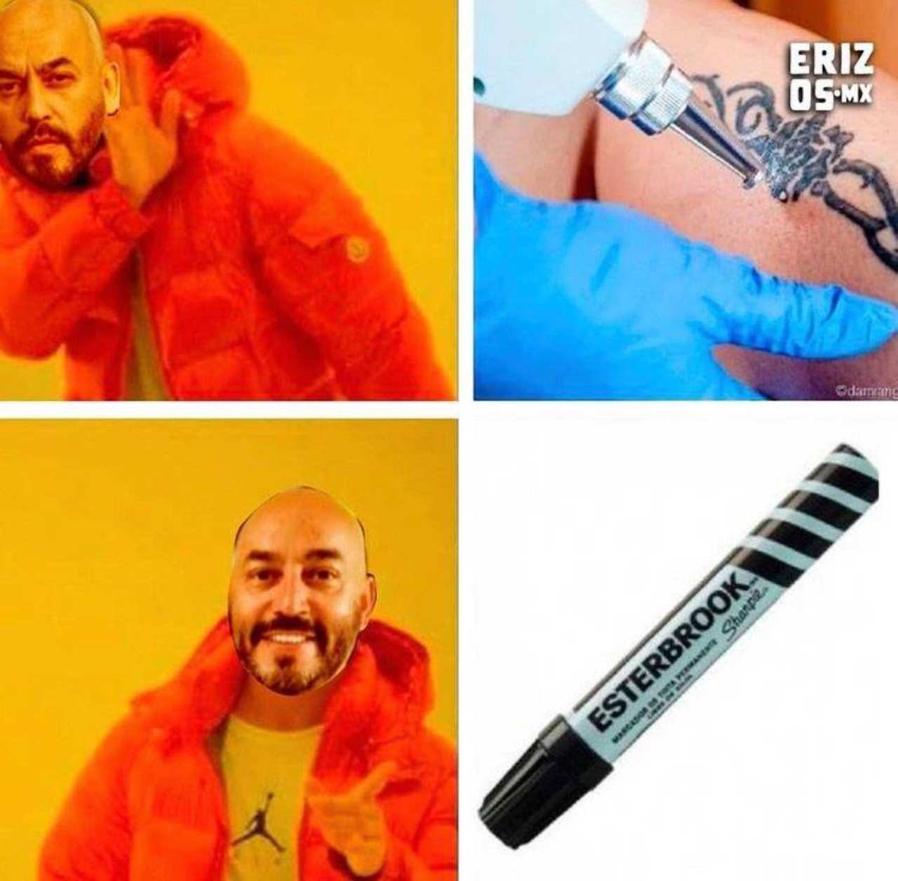 El marcador del tatuaje