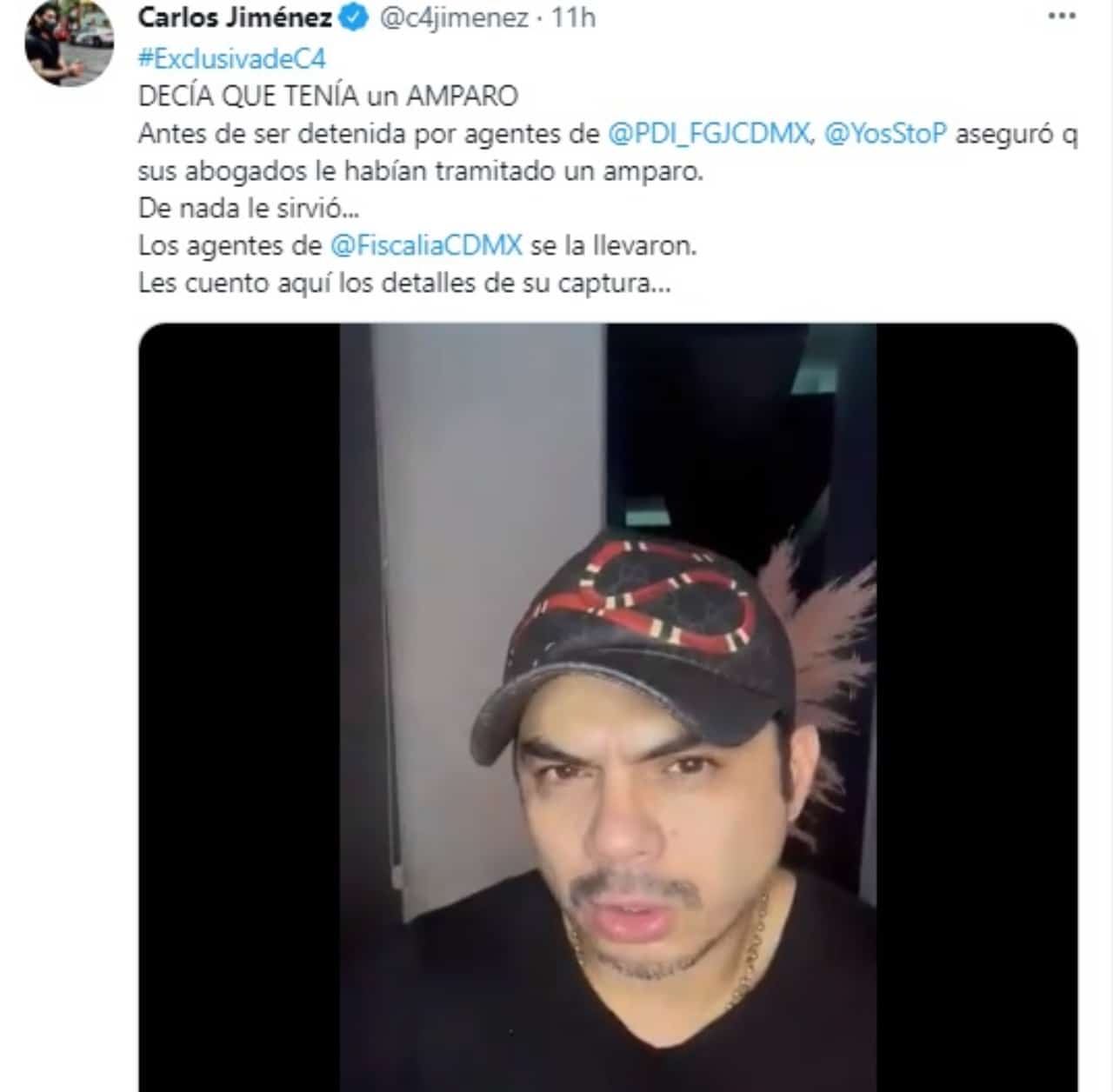 Carlos Jimenez cuenta detencion YosStop