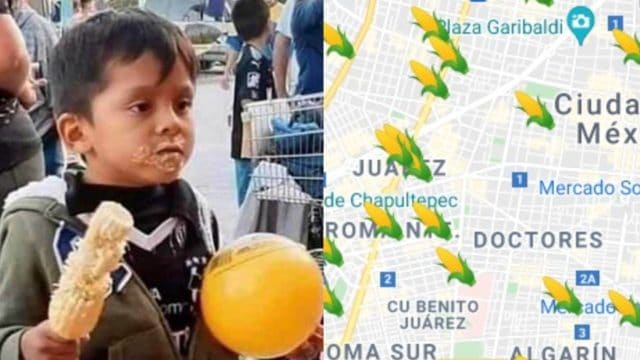 Crean mapa de puestos elotes esquites CDMX