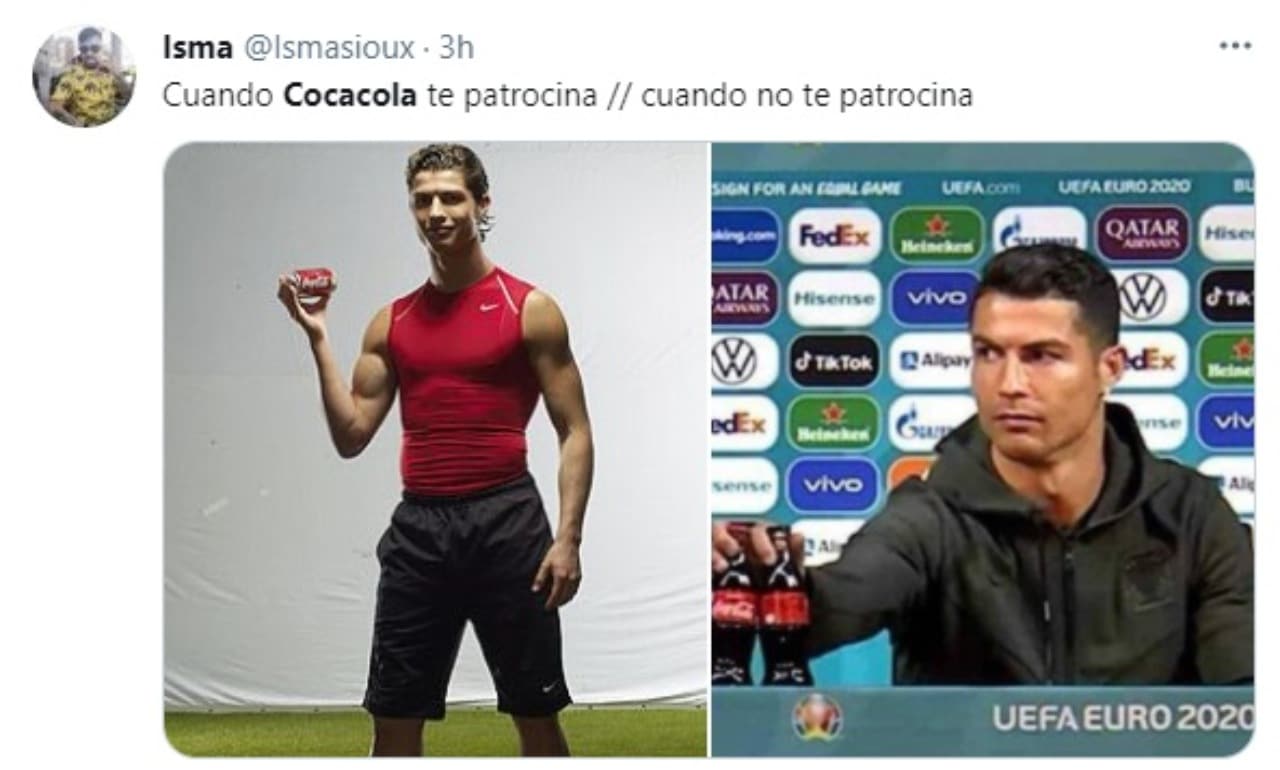 Cristiano Ronaldo patrocinado por Coca Cola