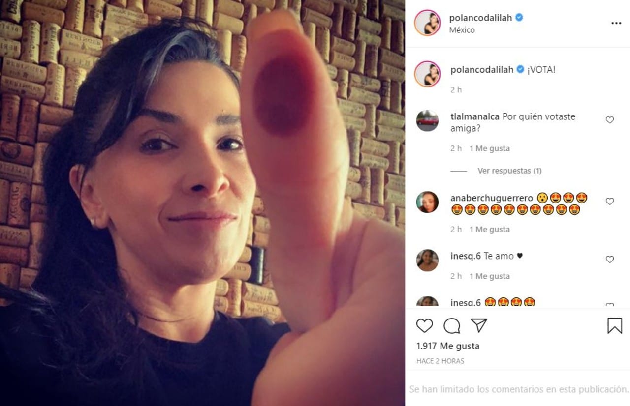 Dalilah Polanco famosos voto elecciones 2021