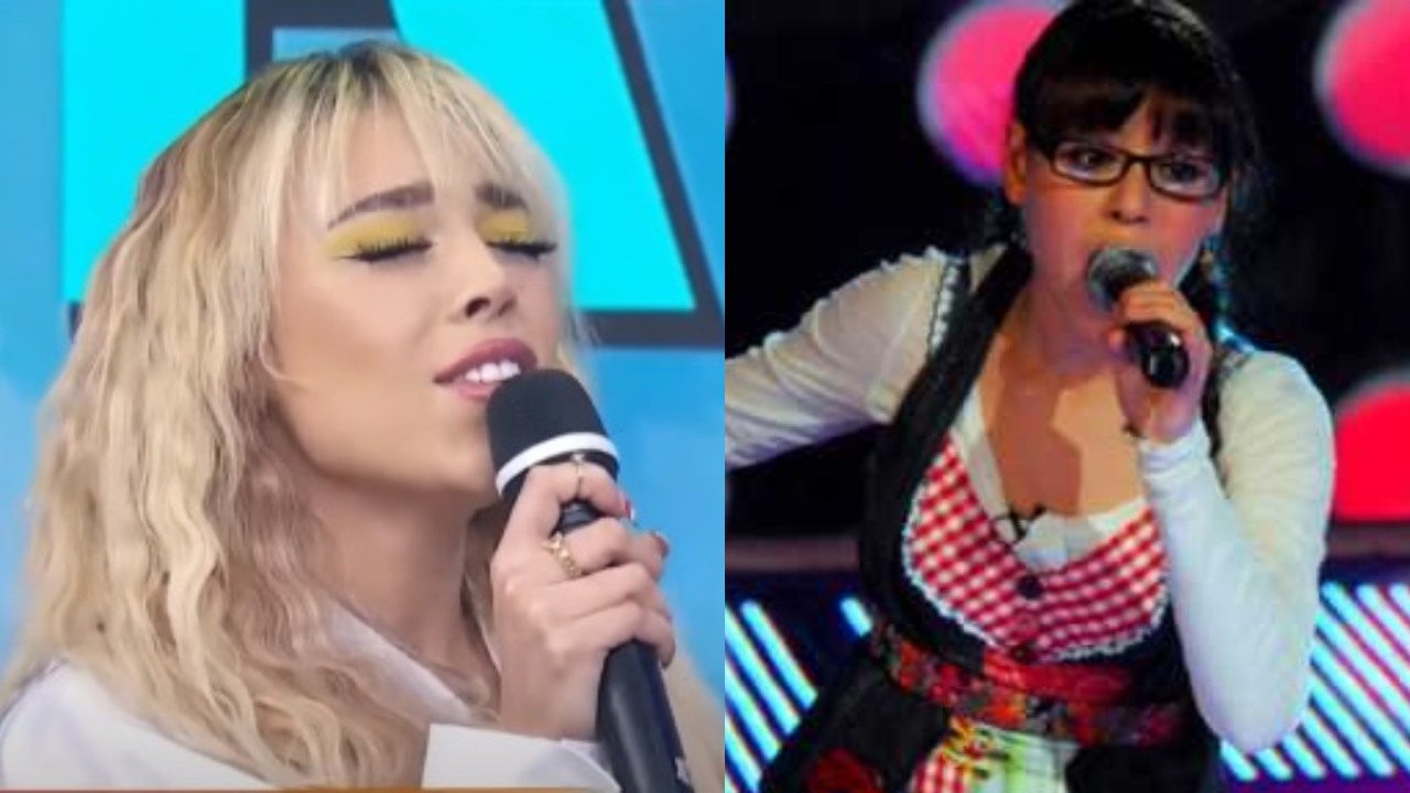 Danna Paola cantando Mundo de Caramelo