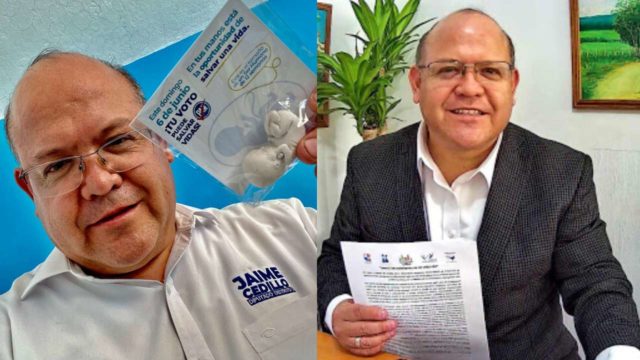 Candidato del PAN regala fetos de yeso en su campaña electoral