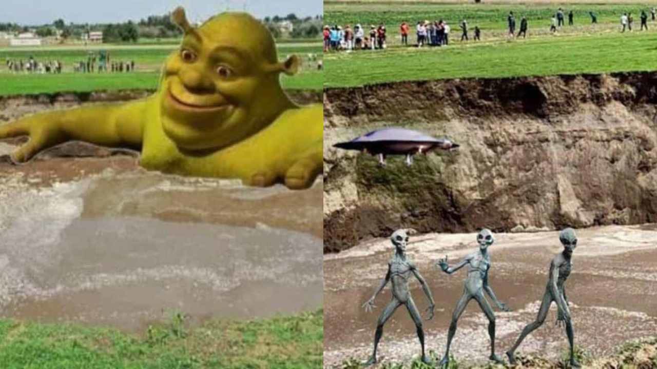 Memes del socavÃ³n de Puebla que parece una alberca