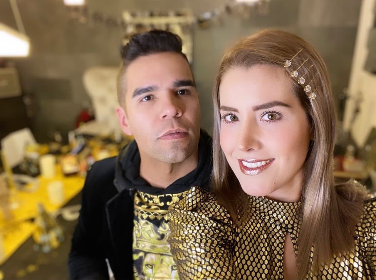 Emir Pabon y su esposa Stefania de Aranda