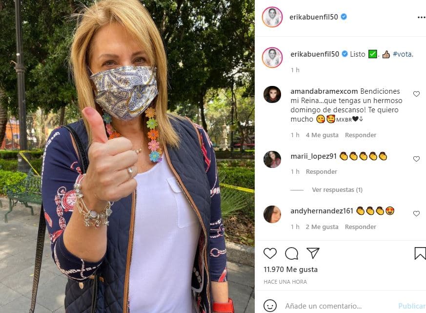 Erika Buenfil famosos voto elecciones 2021
