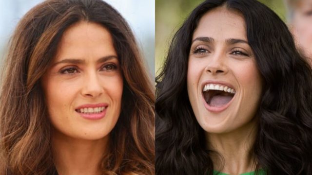 Filtran foto inédita de Salma Hayek comiendo 10 tacos en la calle