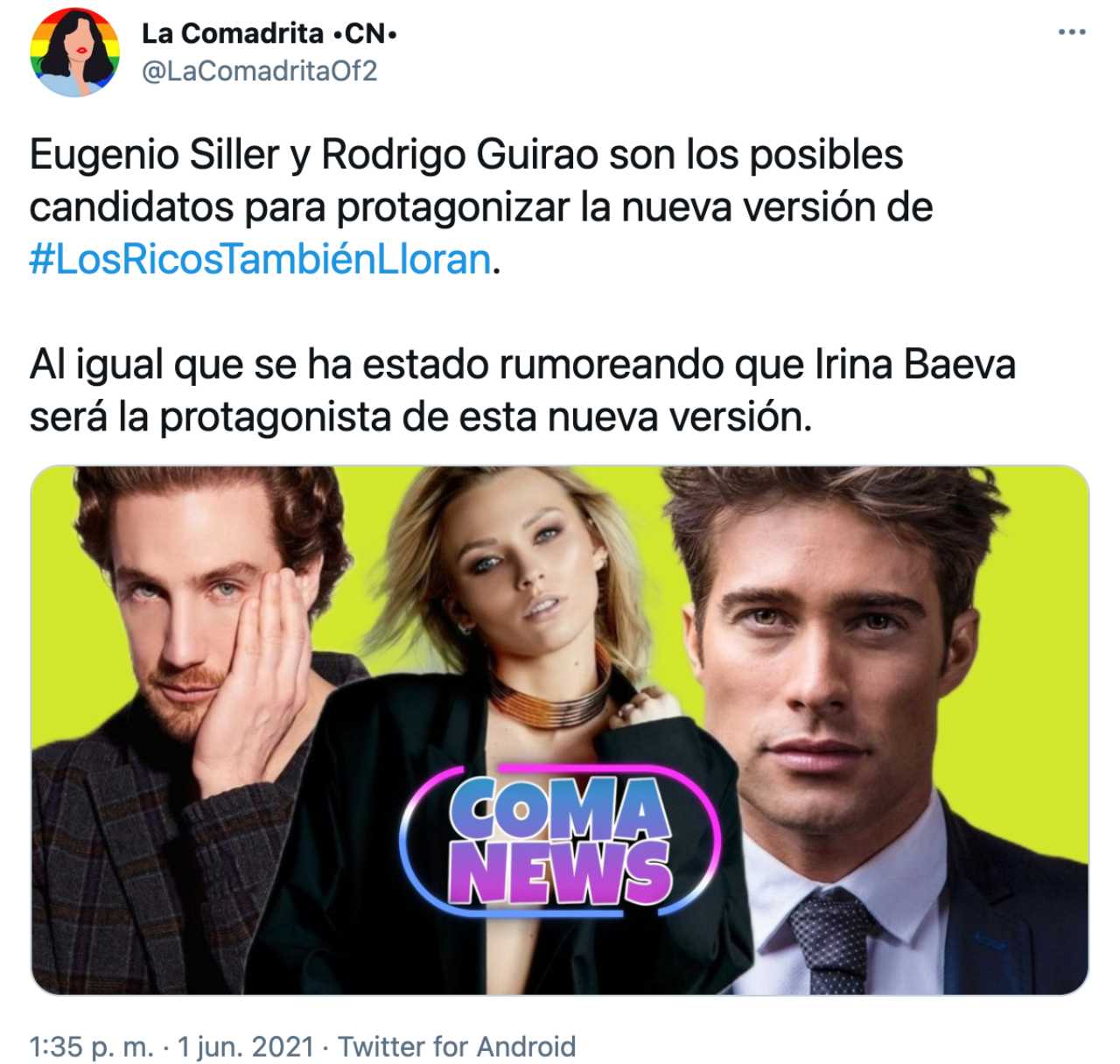 Irina Baeva protagonizará los ricos también lloran