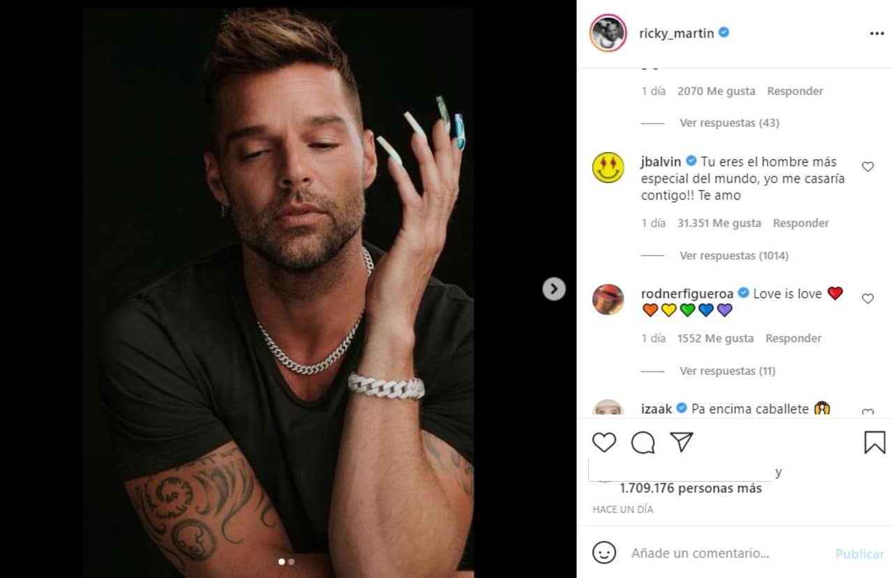 J Balvin asegura que se casaría con Ricky Martín