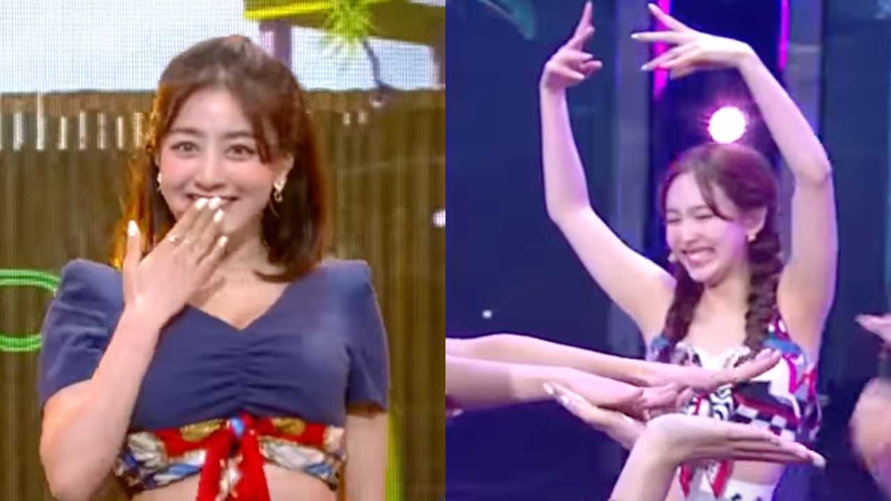 Jihyo de TWICE se queda sin extensiones en vivo cantando Alcohol-Free