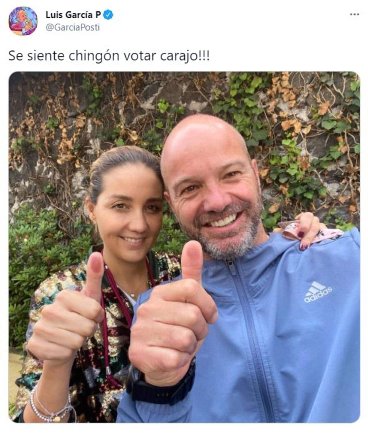 Luis García famosos voto elecciones 2021