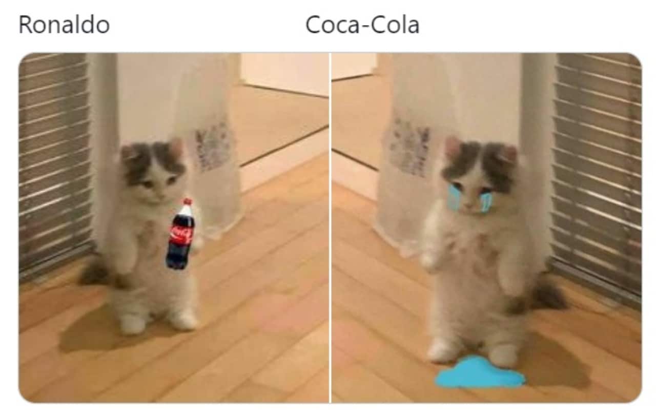 Coca Cola vs Cristiano Ronaldo Meme