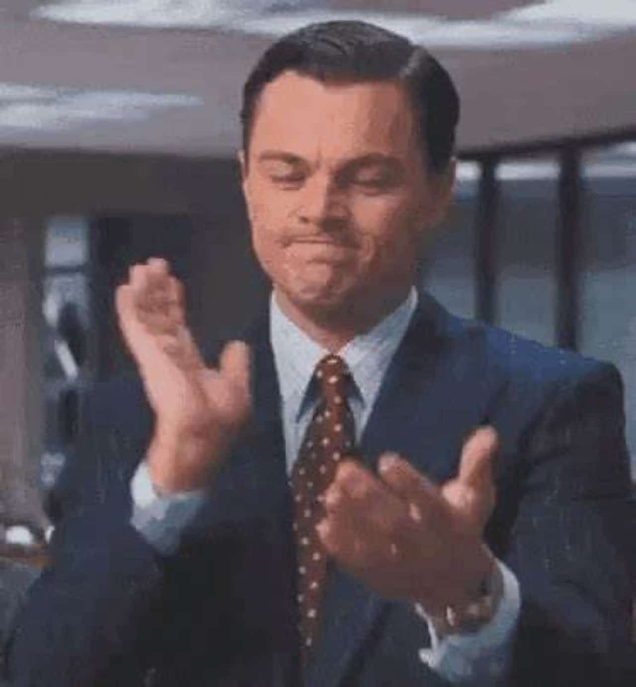 Meme leonardo Di Caprio aplaudiendo