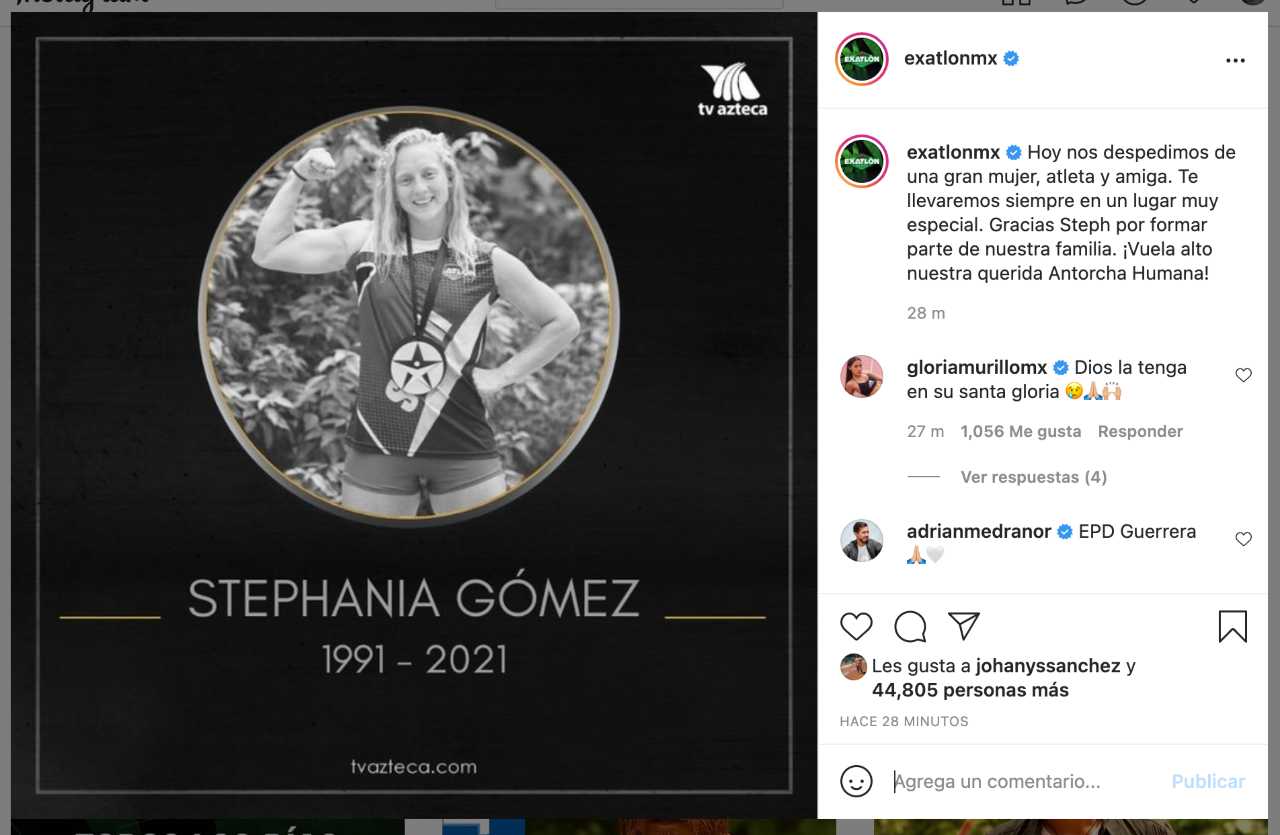 Muere Steph Gomez de Exatlón México