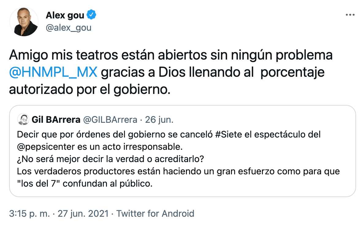 Obra Sie7e cerró por poca venta de boletos