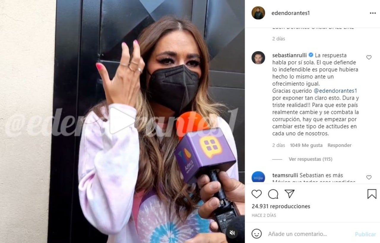Sebastián Rulli responde a Galilea Montijo sobre los famosos que vendieron su voto