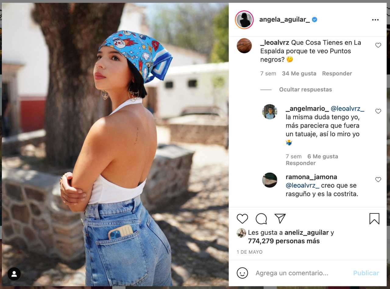 Ángela Aguilar y su supuesto tatuaje