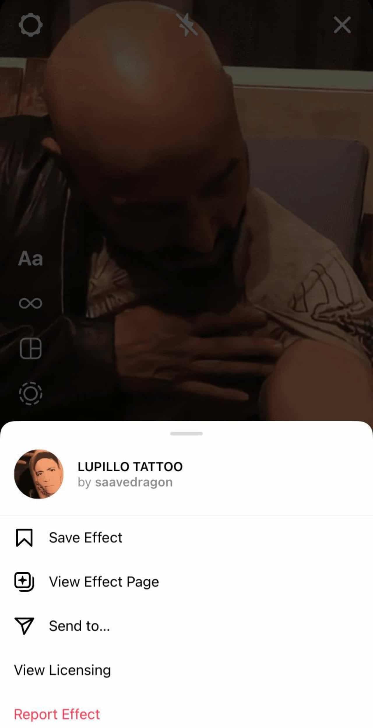 Lupillo Tattoo filtro tatuaje Belinda