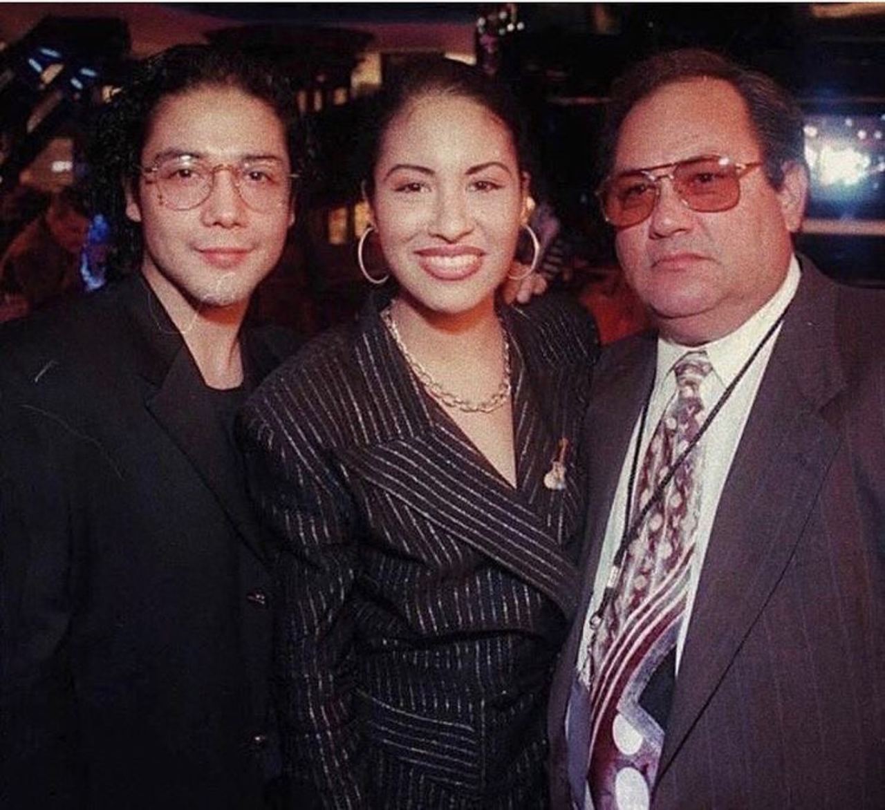 Abraham Quintanilla con Selena y Chris