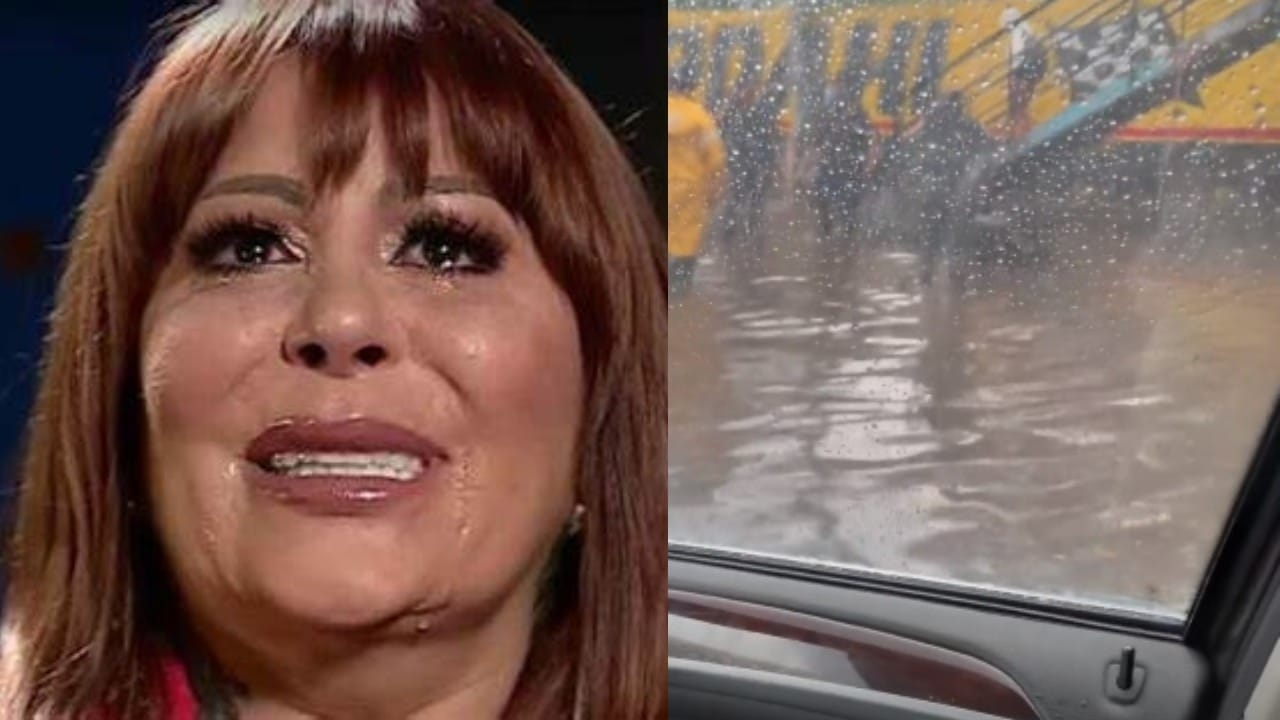 Alejandra Guzman queda atrapada en carro