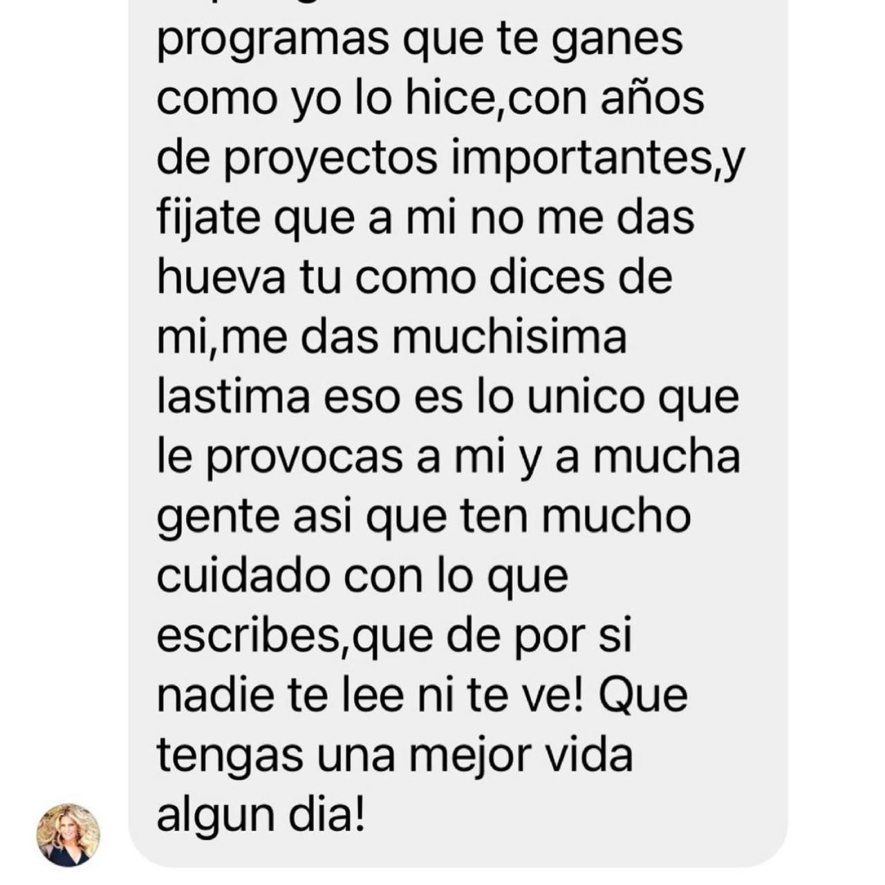 Anette Cuburu responde a Alex kaffie