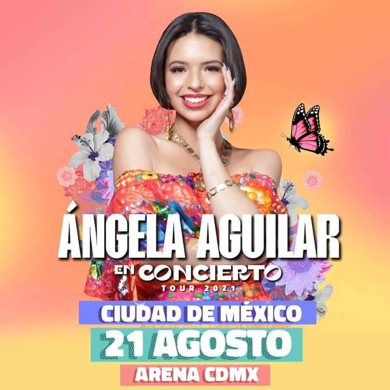 Flyer del concierto de Ángela Aguilar