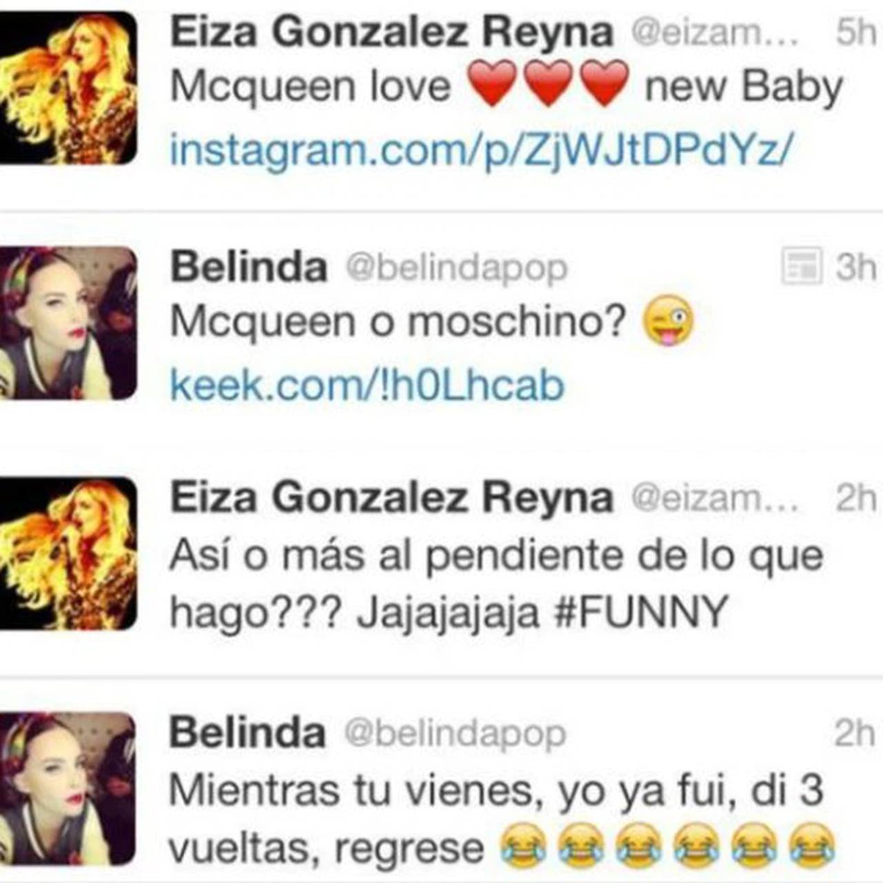 Belinda y Eiza González comenzaron su rivalidad por una chamarra