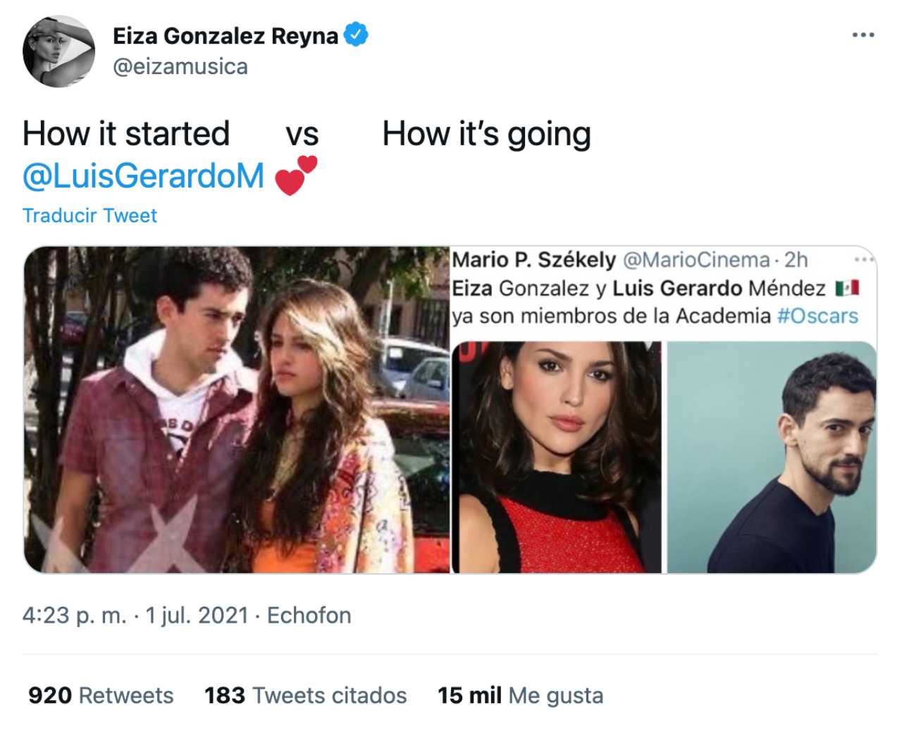 Eiza González y Luis Gerardo Méndez invitados a La Academia
