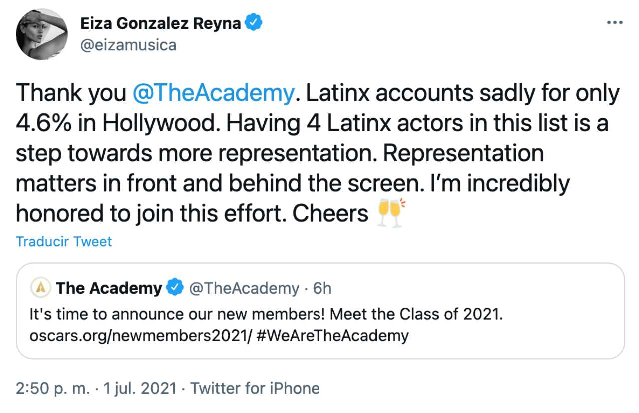Eiza González forma parte de La Academia del Oscar