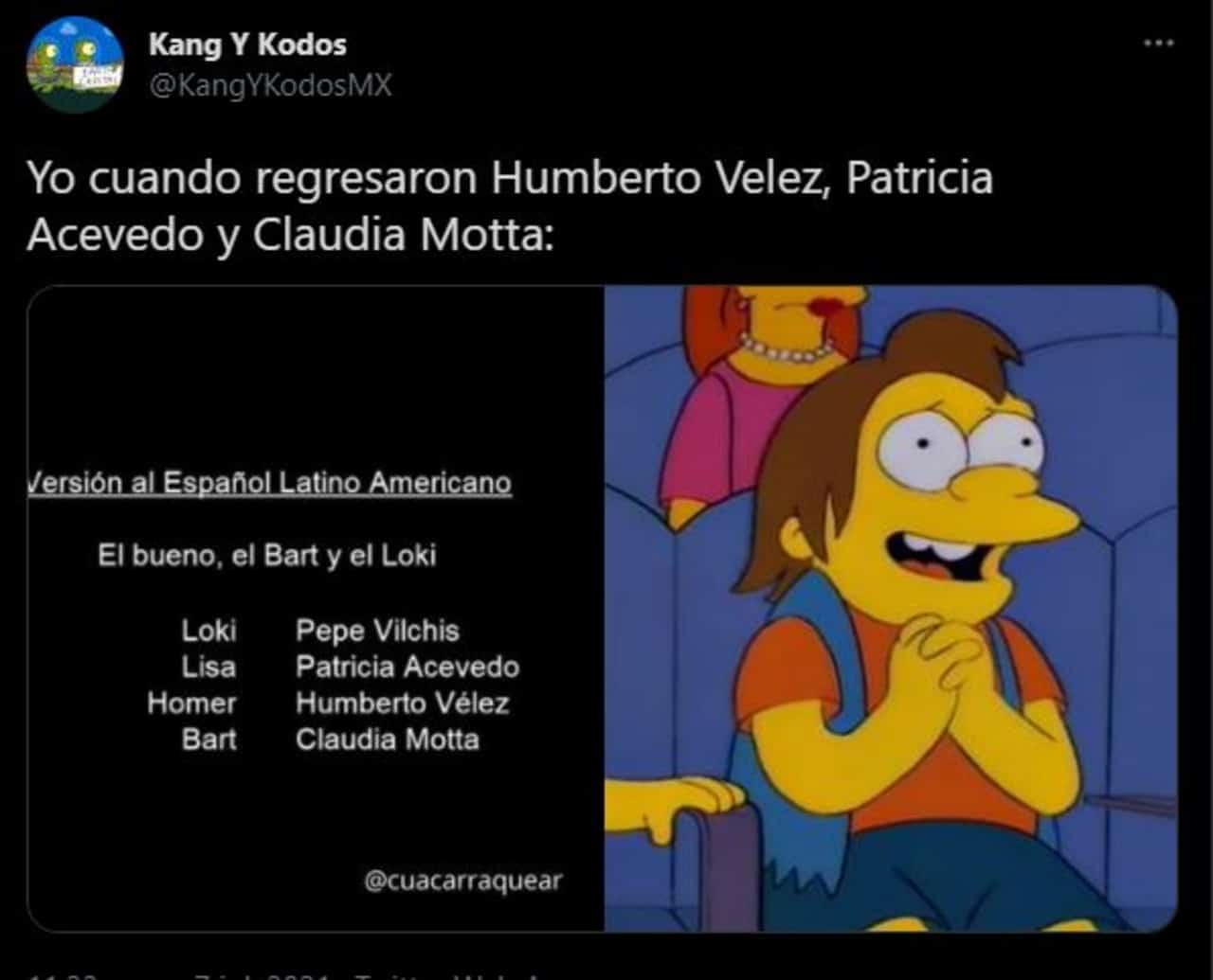 Humberto Vélez regresa a Los Simpson con su doblaje original