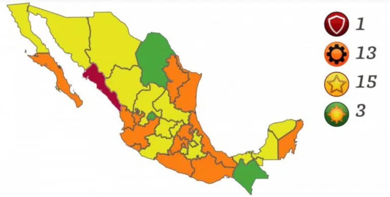 El semáforo rojo en Sinaloa