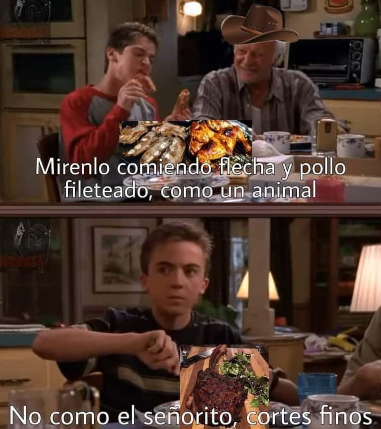 meme no como el seÃ±orito comiendo