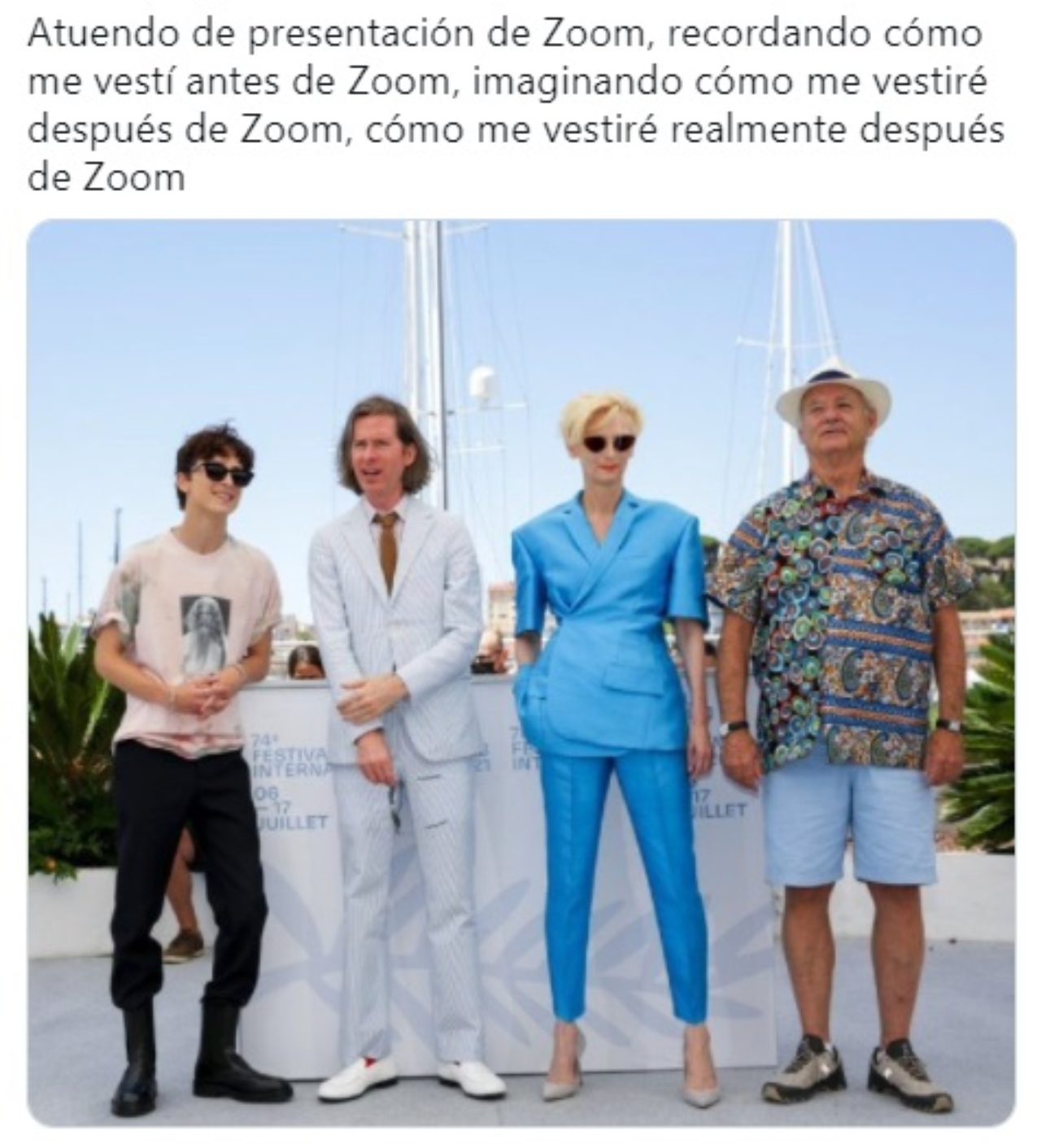 memes de looks timothee chalamet cannes