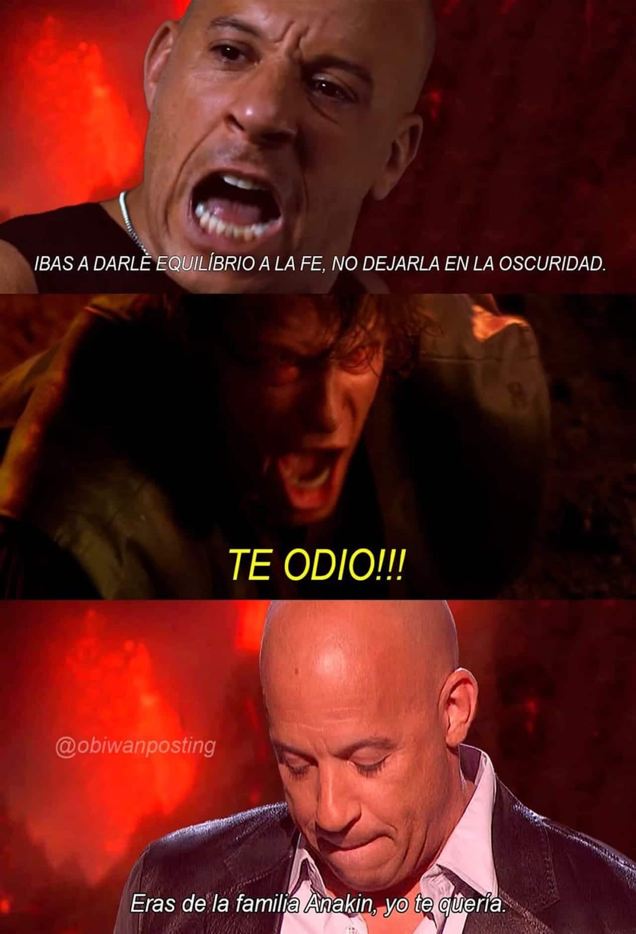 Meme de Toretto y Anakin