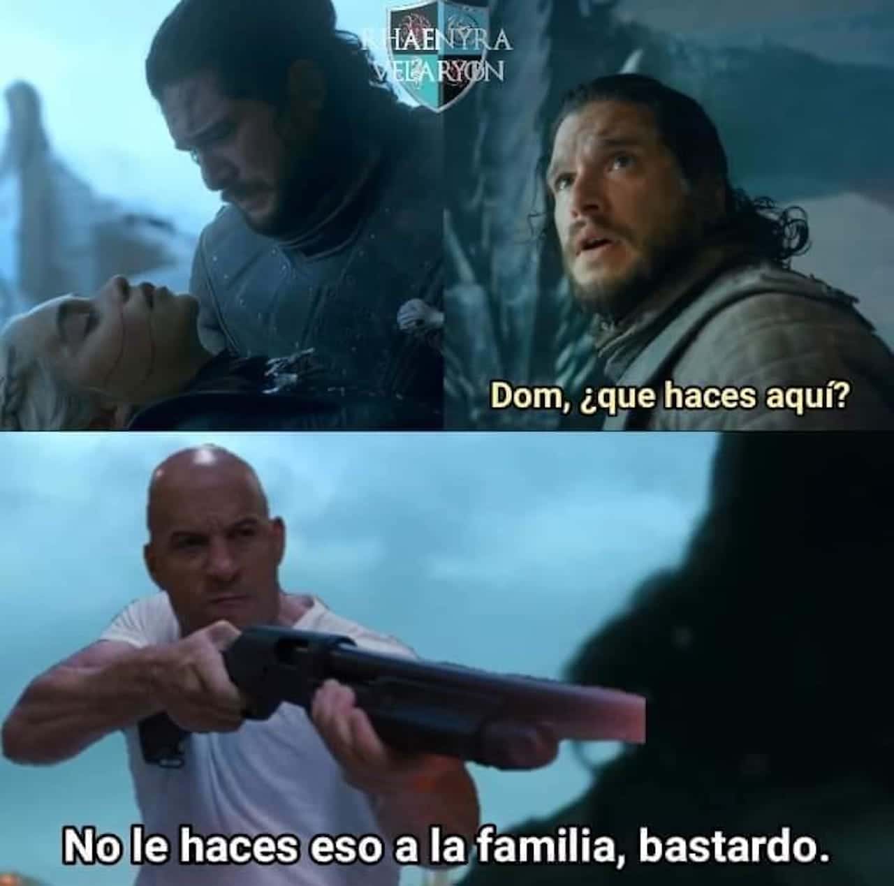Meme de Toretto en Game of thrones