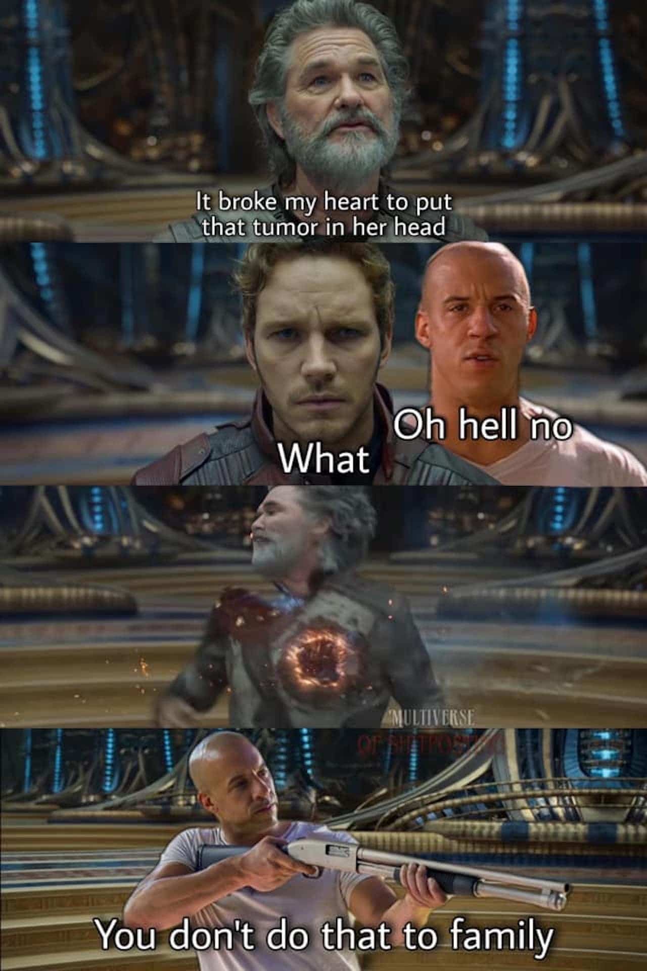 Meme de Toretto en Guardianes de la Galaxia