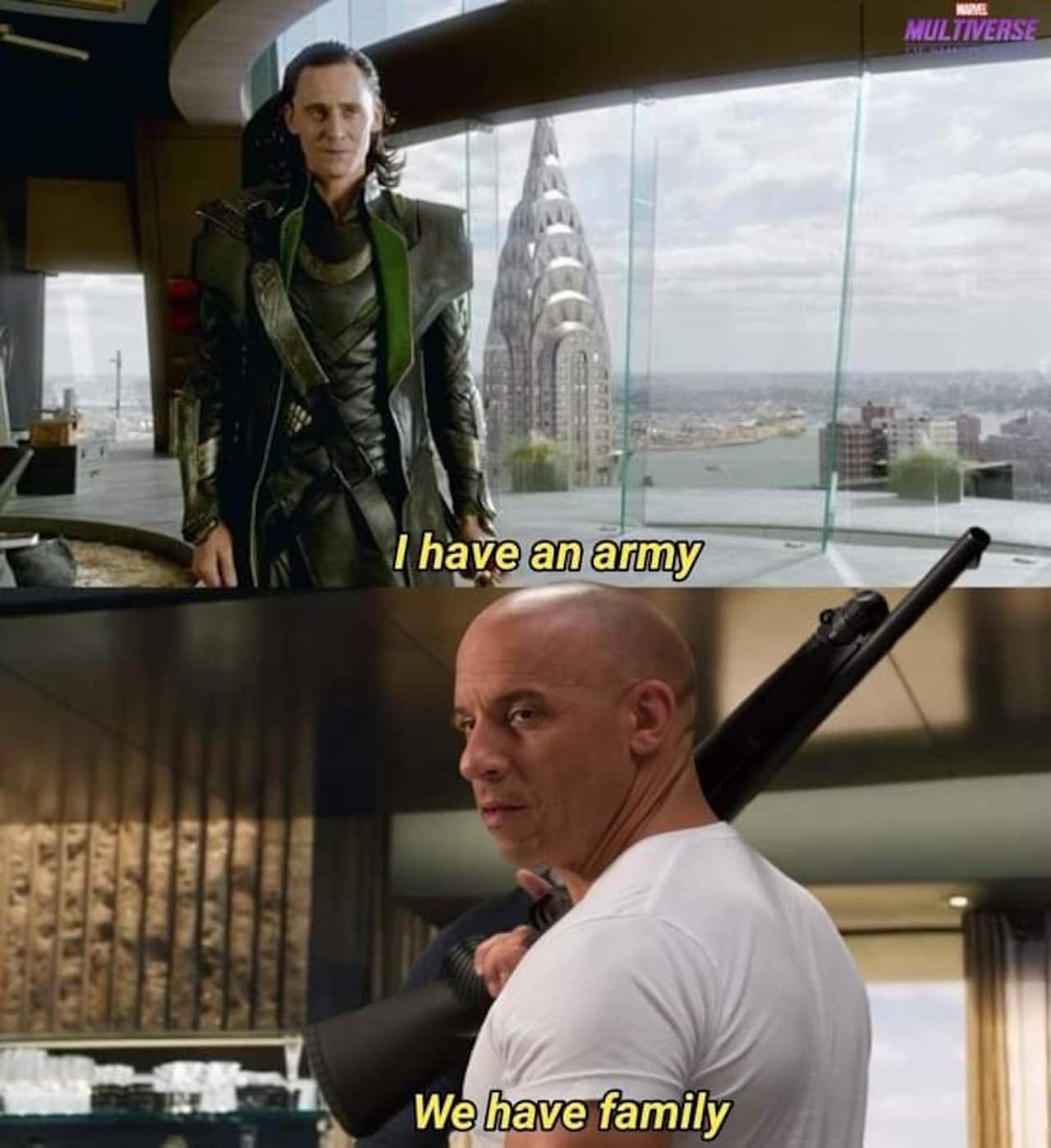 Meme de Toretto la familia y Loki