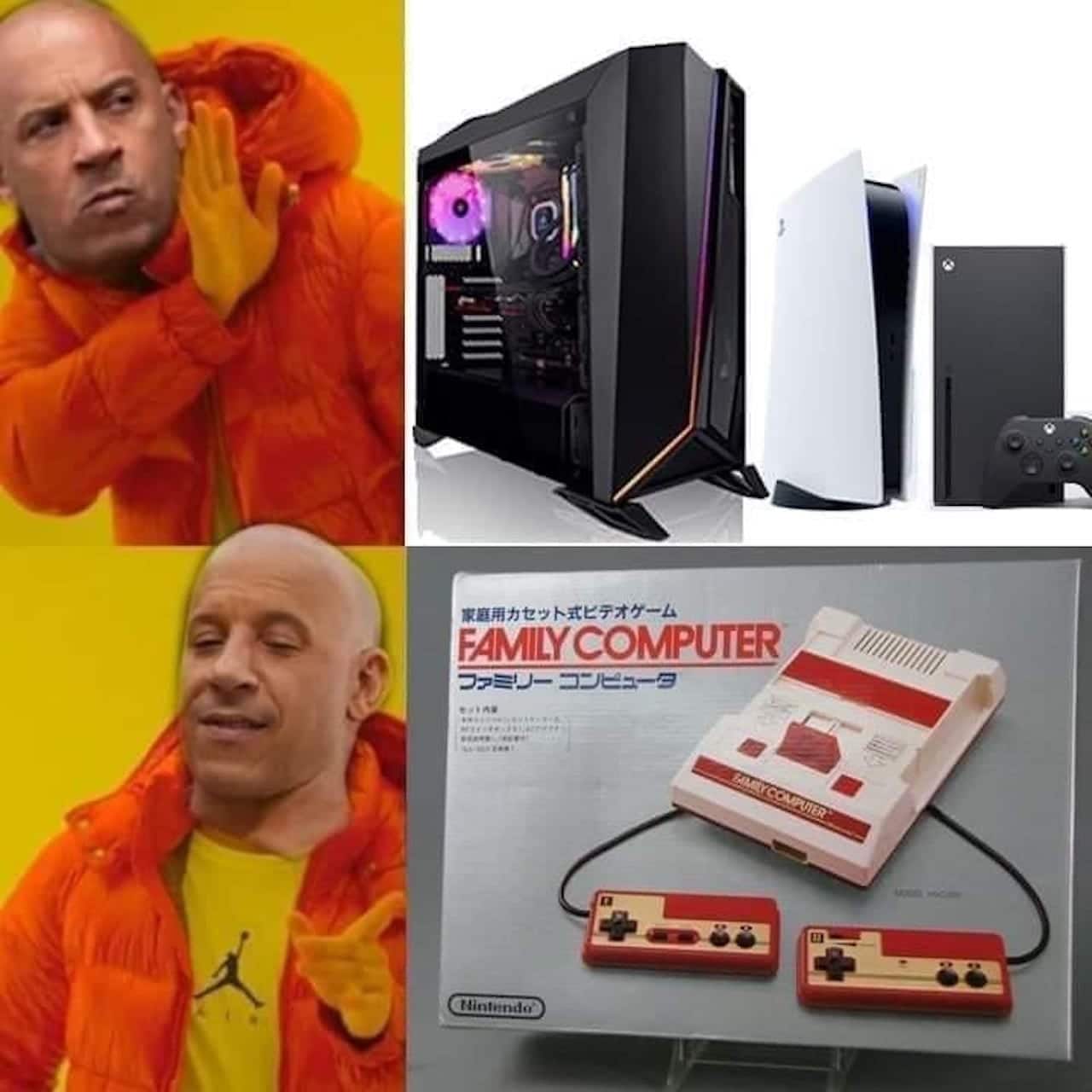 Meme de Toretto y nintendo