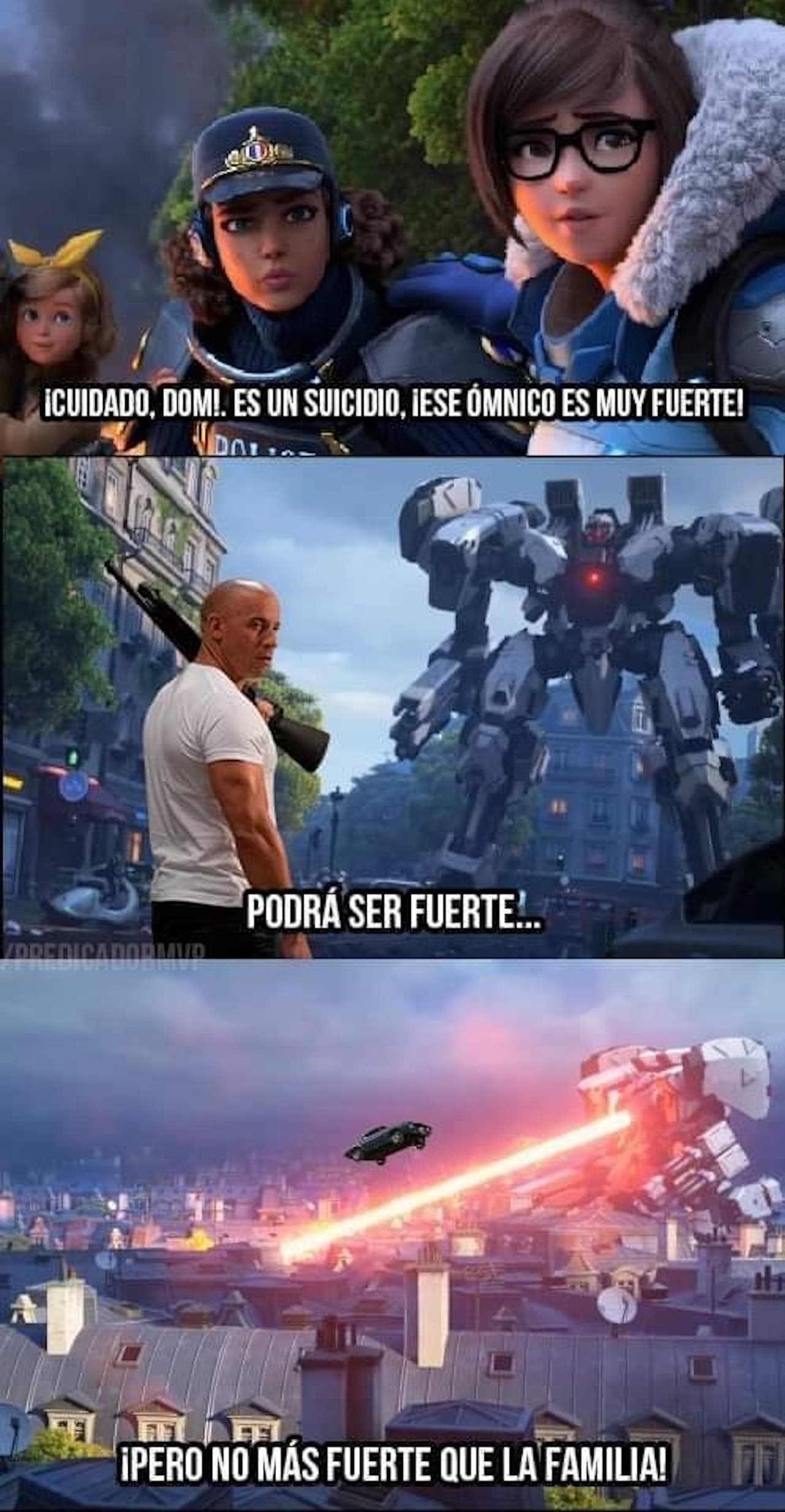 Meme de Toretto y Overwatch