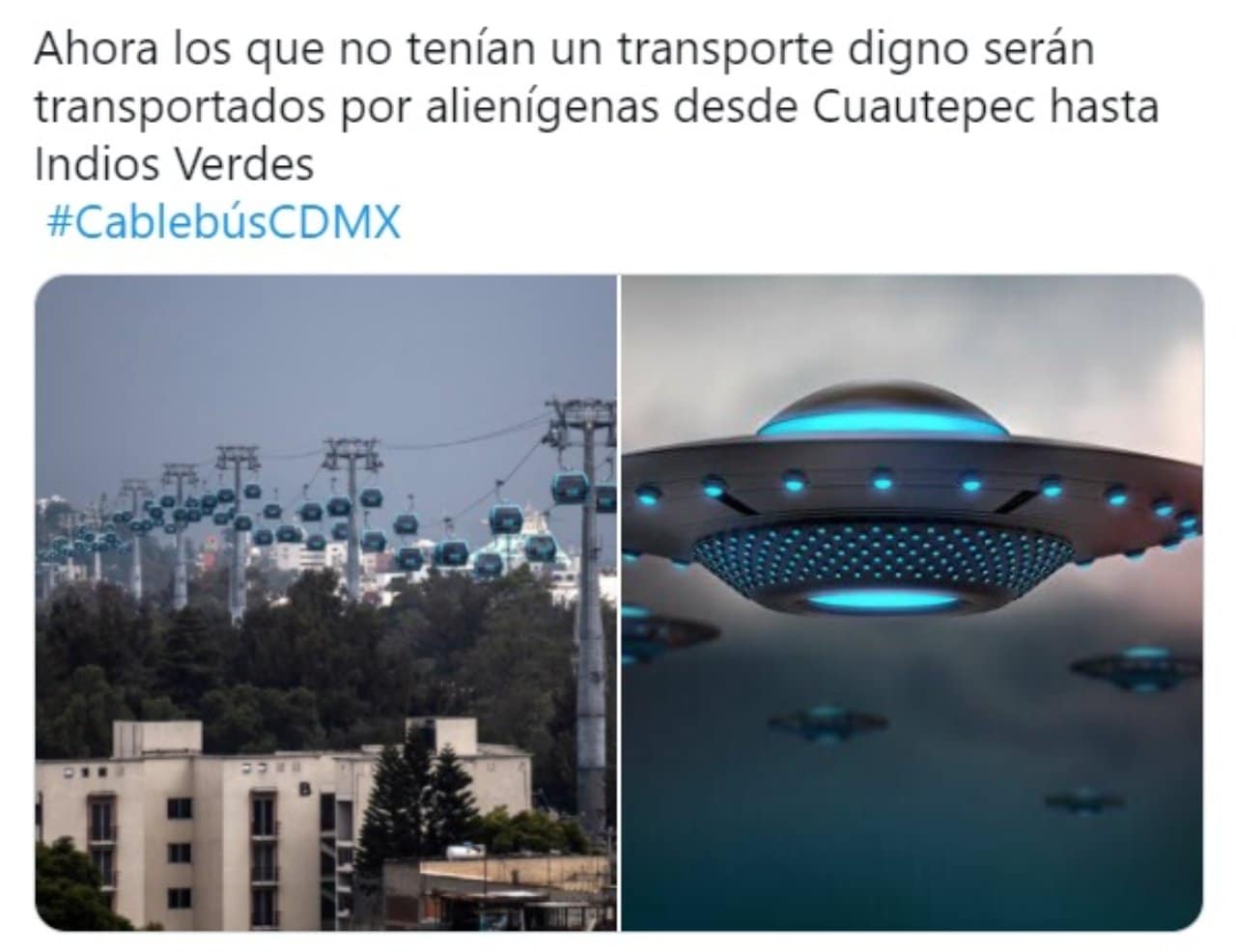 Meme cablebus transporte alienigena