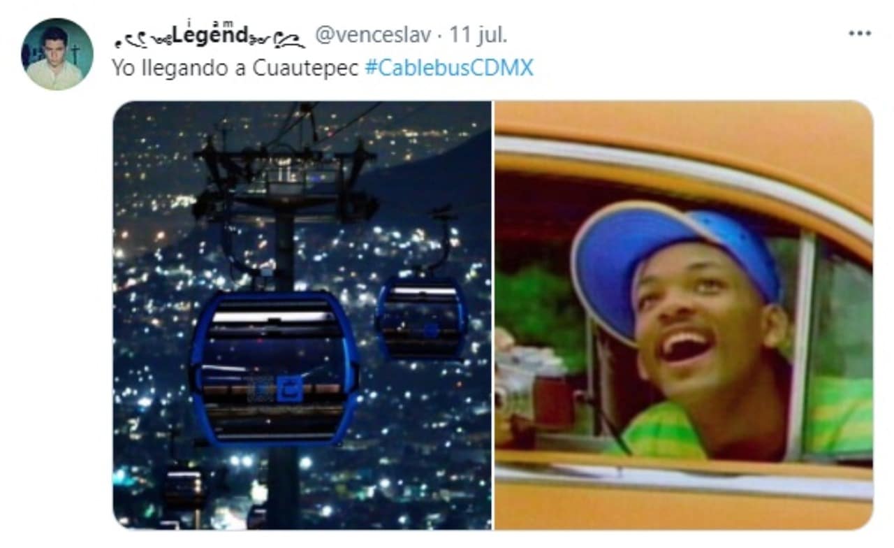 meme llegando a visitar el cablebus de cdmx