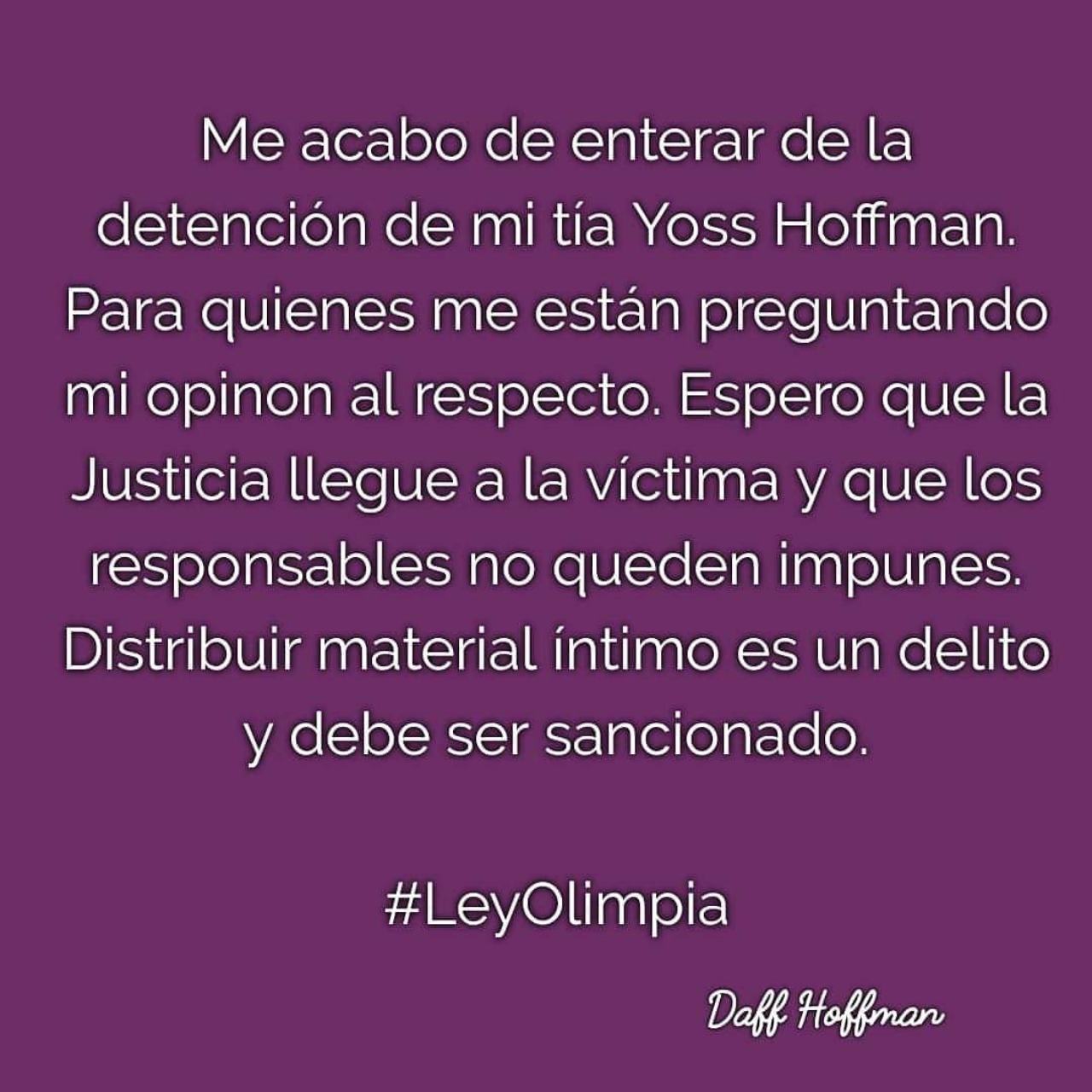 Sobrina de Yosstop pide justicia Ainara