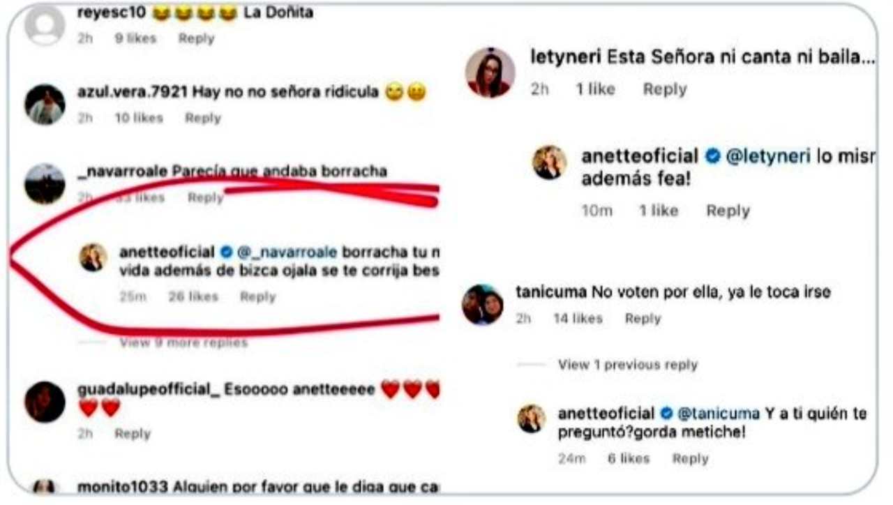 Anette Cuburu responde con groserías a críticas