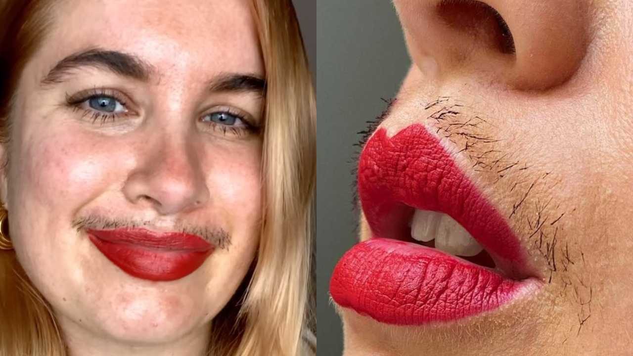 Bigote femenino tendencia titkok