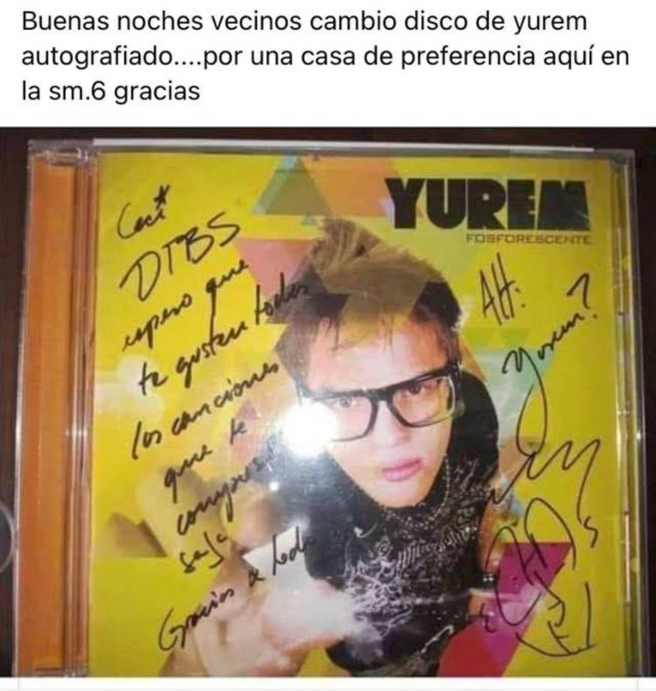 Yurem Rojas disco trueque