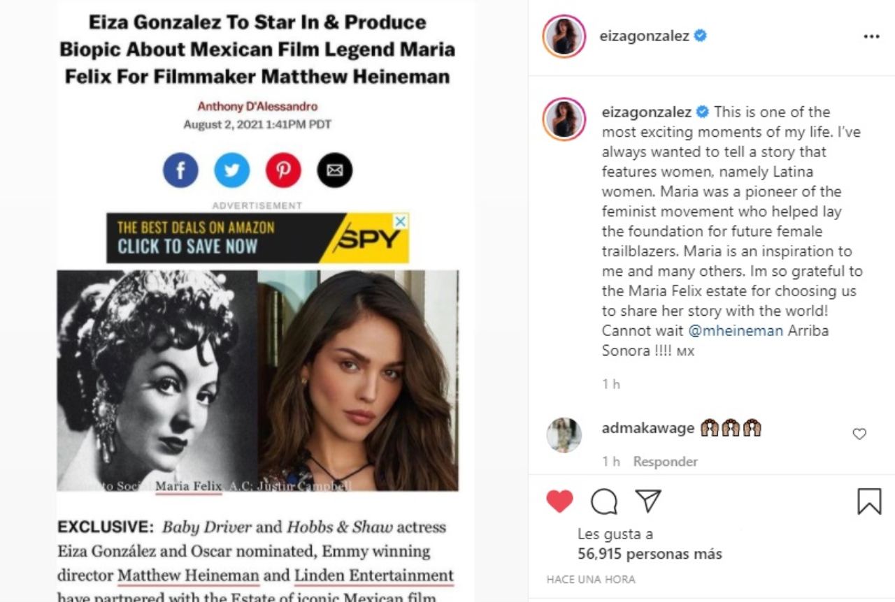 Maria Feliz serie biografica Eiza Gonzalez
