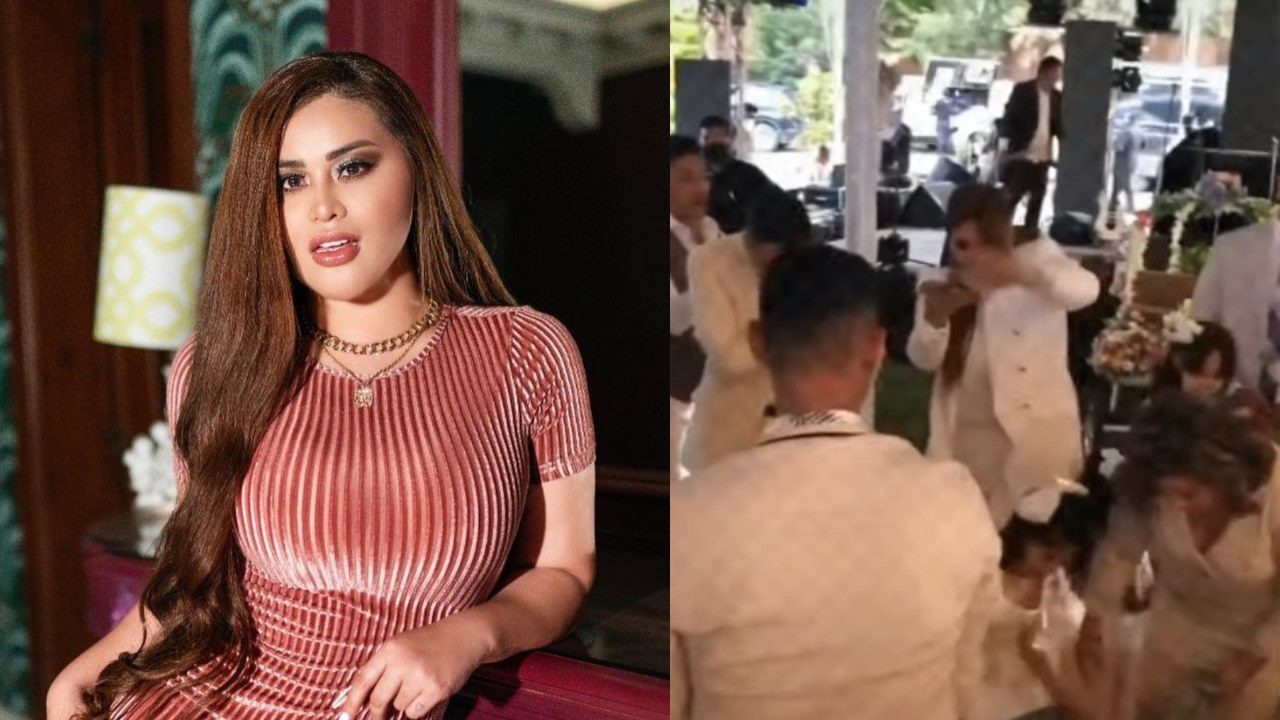 Gomita lanza billetes madrina de bautizo