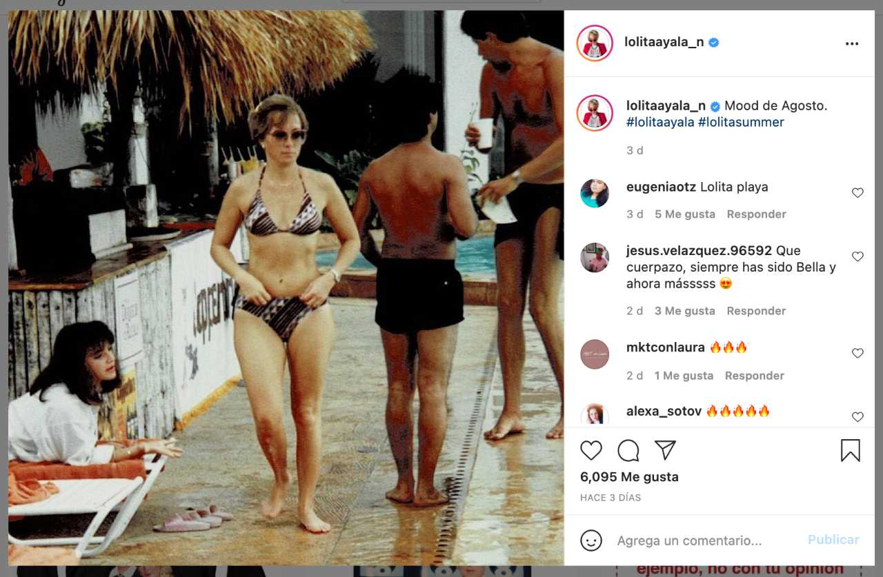Lolita Ayala foto joven Instagram